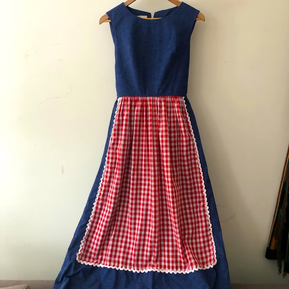 Vintage picnic blanket dress